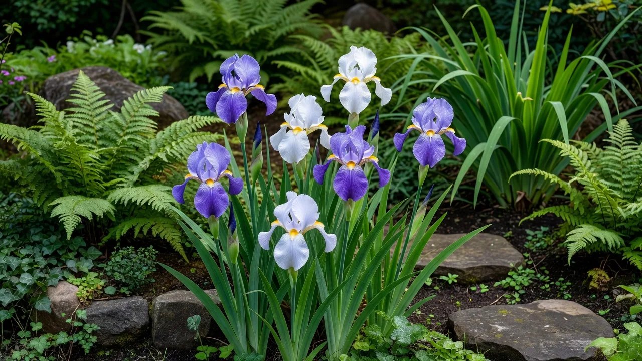 花壇のカキツバタと植栽プランニング